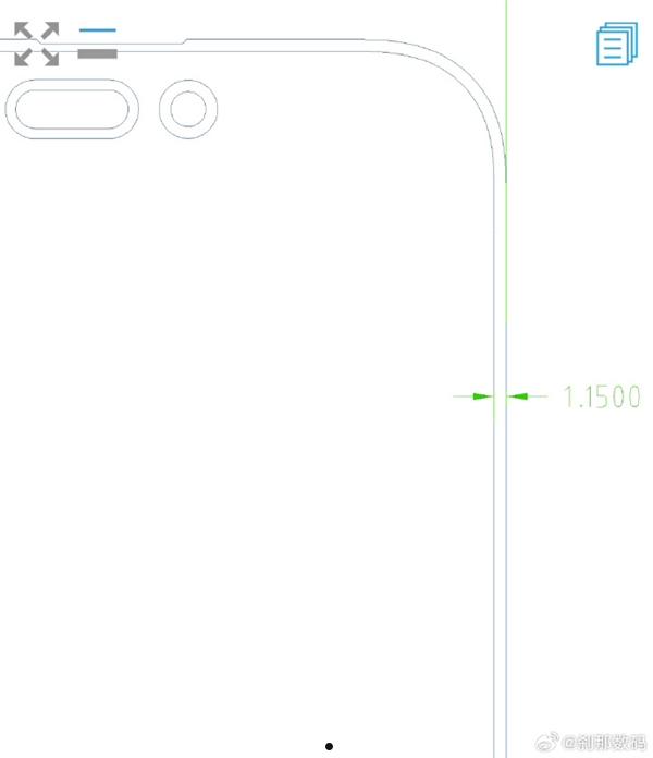iPhone 16 Pro Max屏幕CAD图出炉：1.15mm边框全球最窄