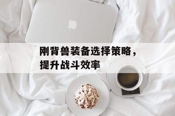 刚背兽装备选择策略，提升战斗效率