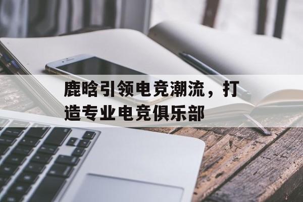 鹿晗引领电竞潮流，打造专业电竞俱乐部