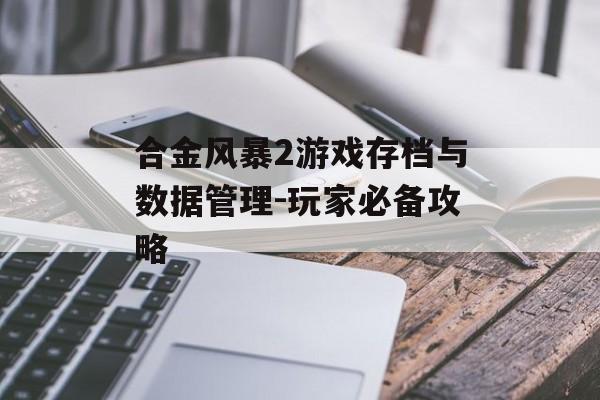 合金风暴2游戏存档与数据管理-玩家必备攻略