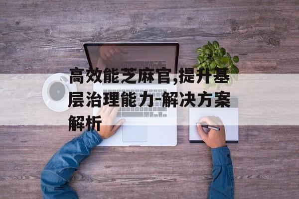 高效能芝麻官,提升基层治理能力-解决方案解析